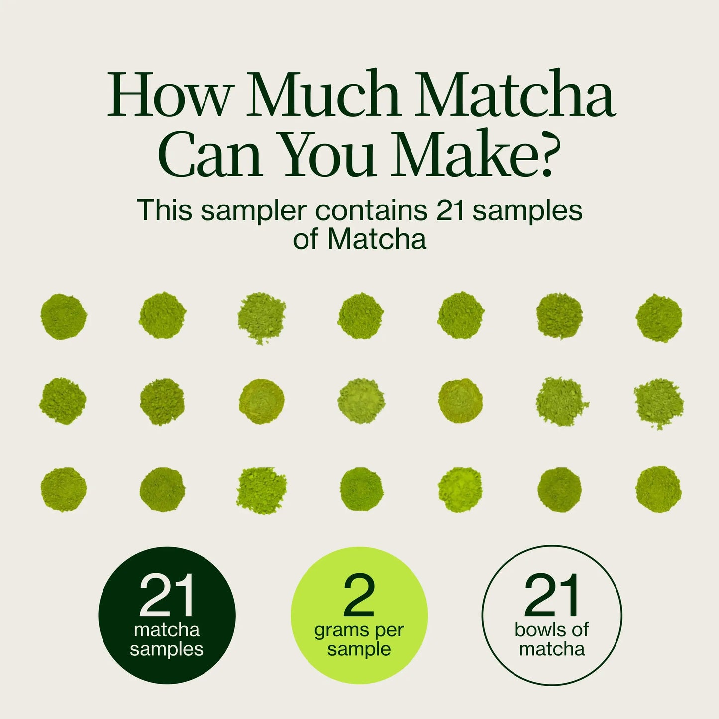 Matcha-Tee-Sampler (21er-Pack)