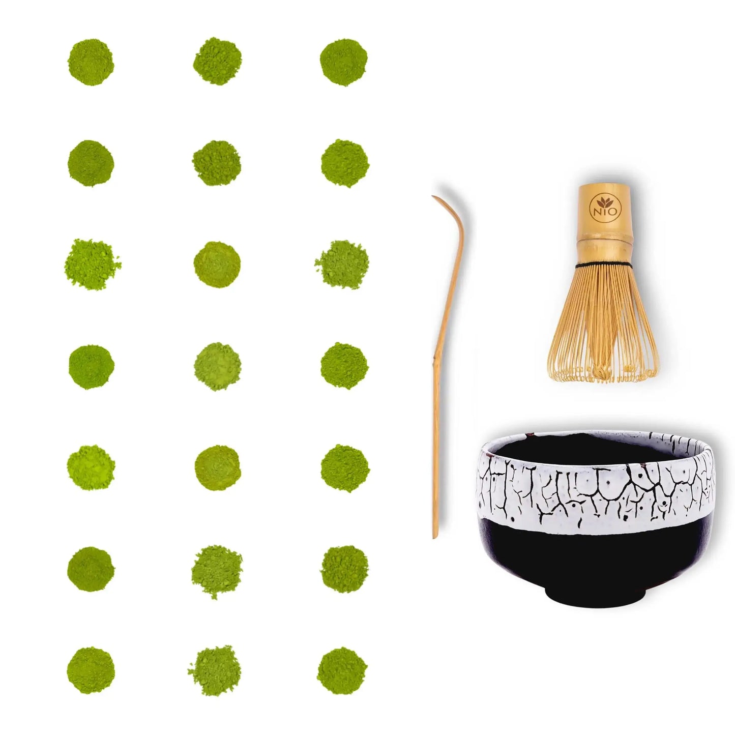 Matcha-Tee-Sampler, 21er-Pack mit Matcha-Schneebesen und Matcha-Schale
