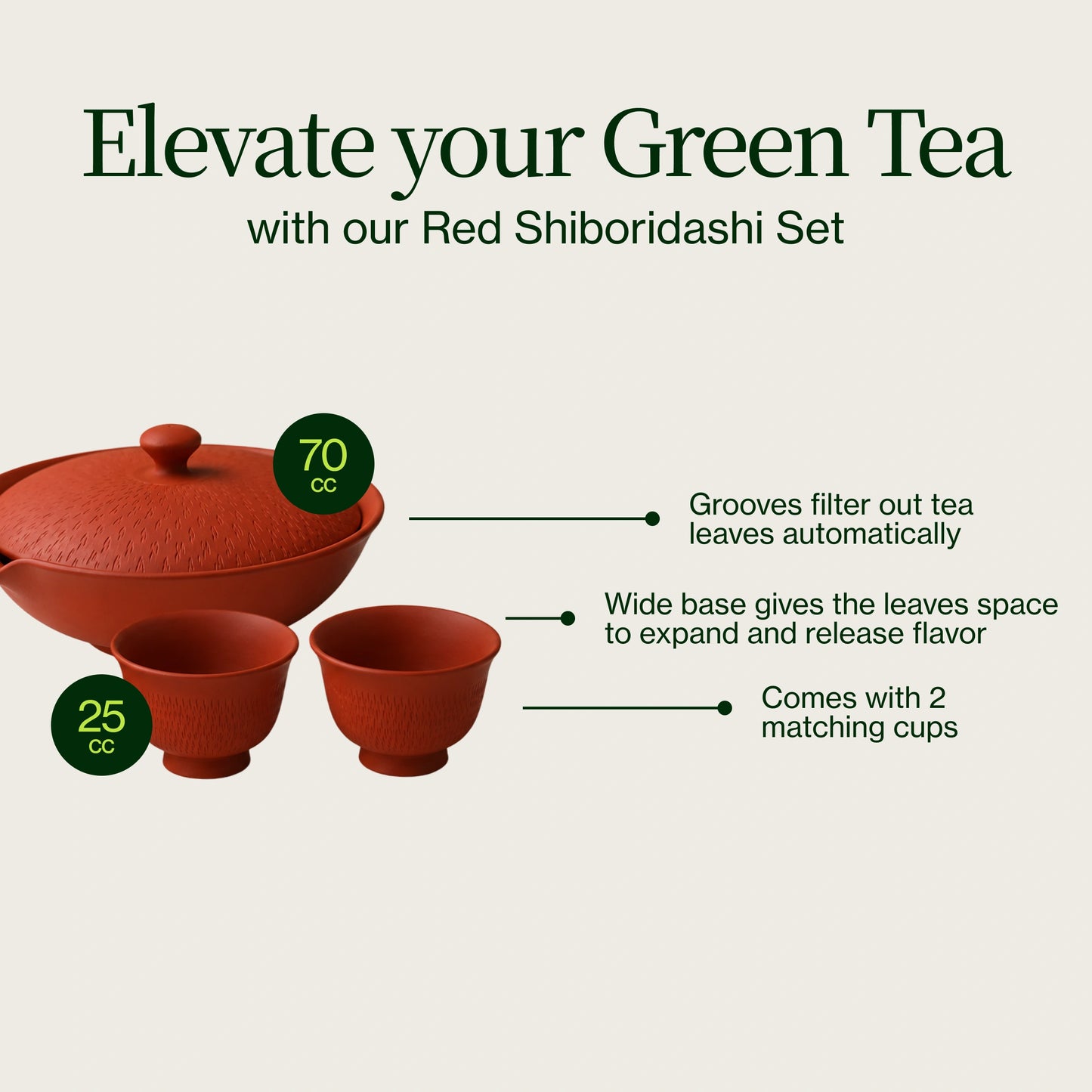 Rotes Shiboridashi-Set