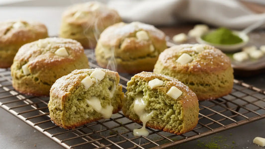 Matcha Scones with White Chocolate That Hold Their Color in the Oven