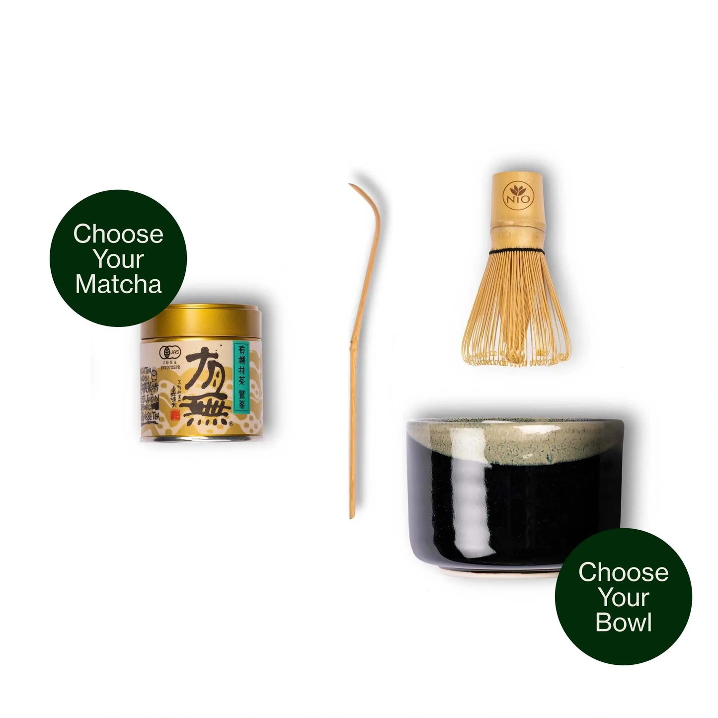 Anpassbares Matcha-Set mit zeremoniellem Matcha