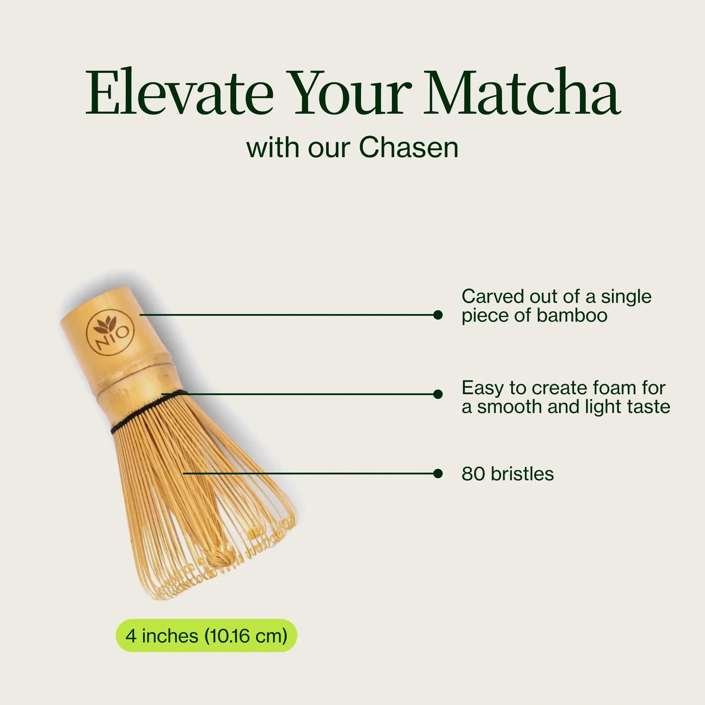 Matcha-Bambusbesen