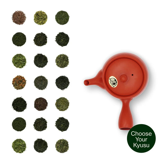 22 Teeproben mit Teekanne