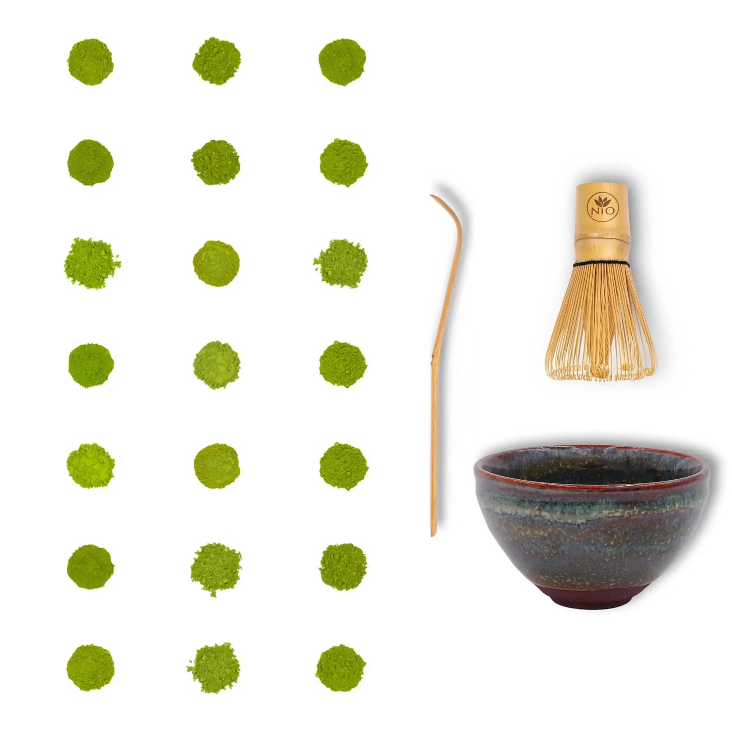 Matcha-Tee-Sampler, 21er-Pack mit Matcha-Schneebesen und Matcha-Schale 