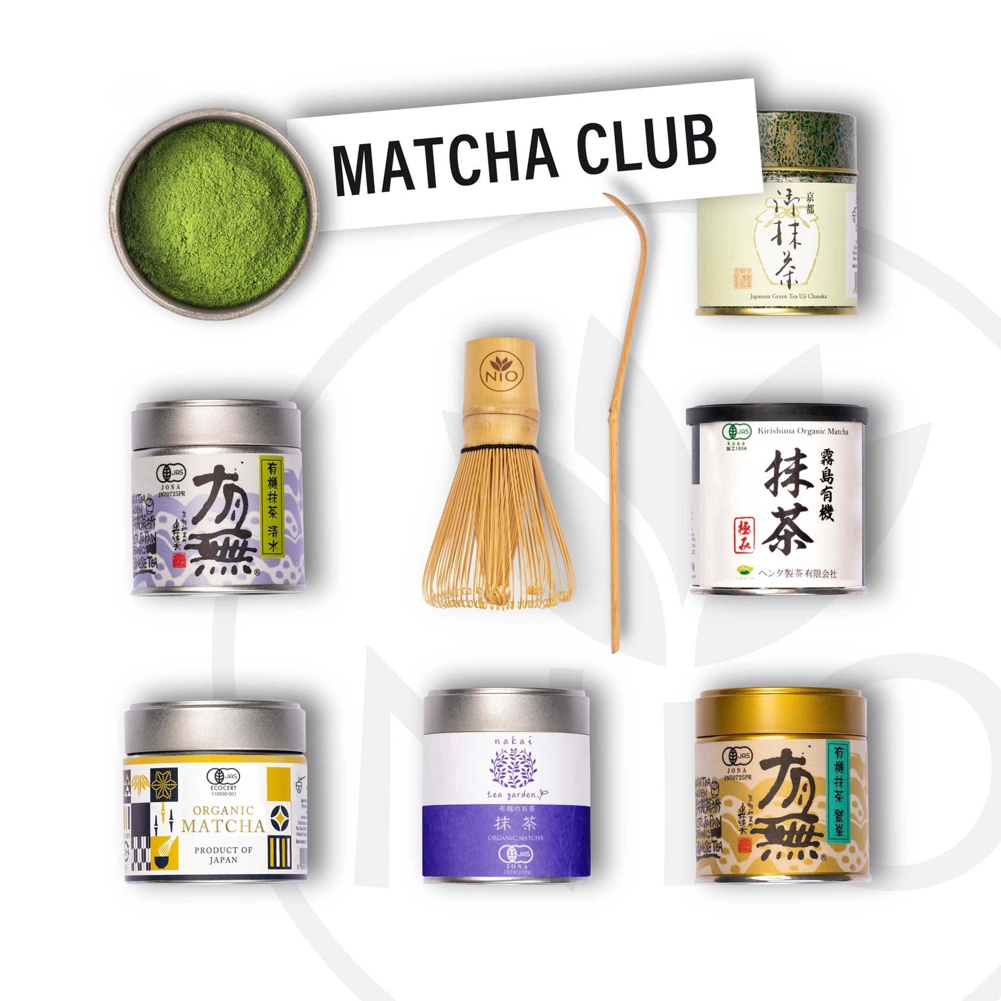 Monatlicher Matcha-Club mit kostenlosem Matcha-Schneebesen und Chashaku