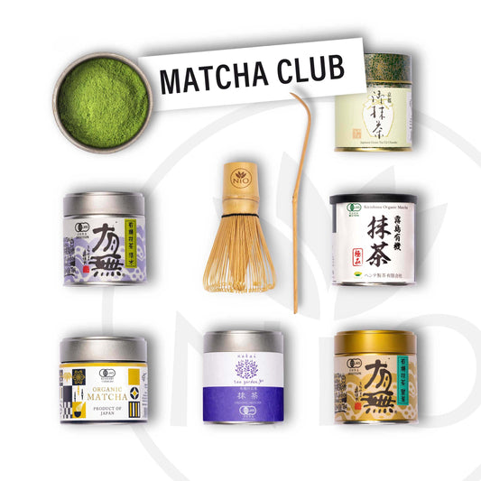 Monatlicher Matcha-Club mit kostenlosem Matcha-Schneebesen und Chashaku